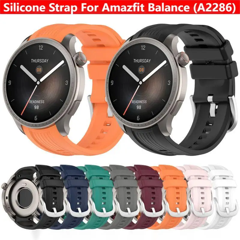 Amazfit Smartwatch Accessories - Silikonarmband für Amazfit Balance A2286 Smartwatch